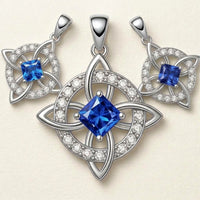 Mystical Birthstone Witches' Knot Necklace