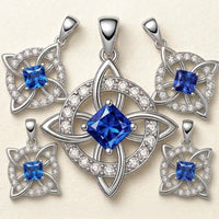 Mystical Birthstone Witches' Knot Necklace