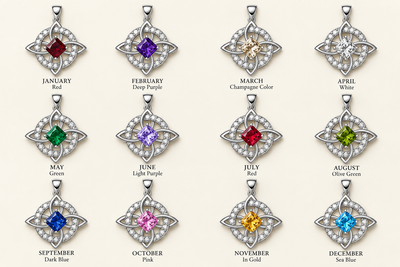 Mystical Birthstone Witches' Knot Necklace